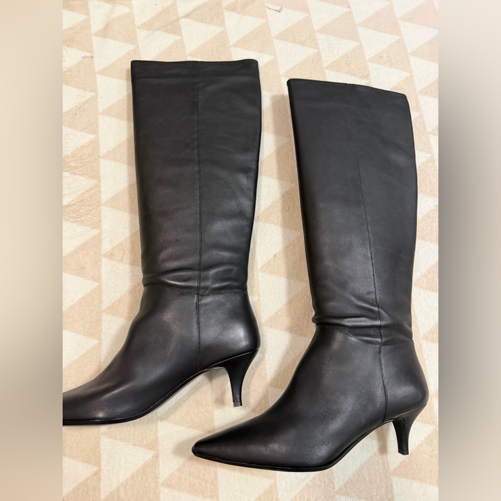 Nwob j crew black New Stevie knee-high boots in leather - Picture 5 of 7